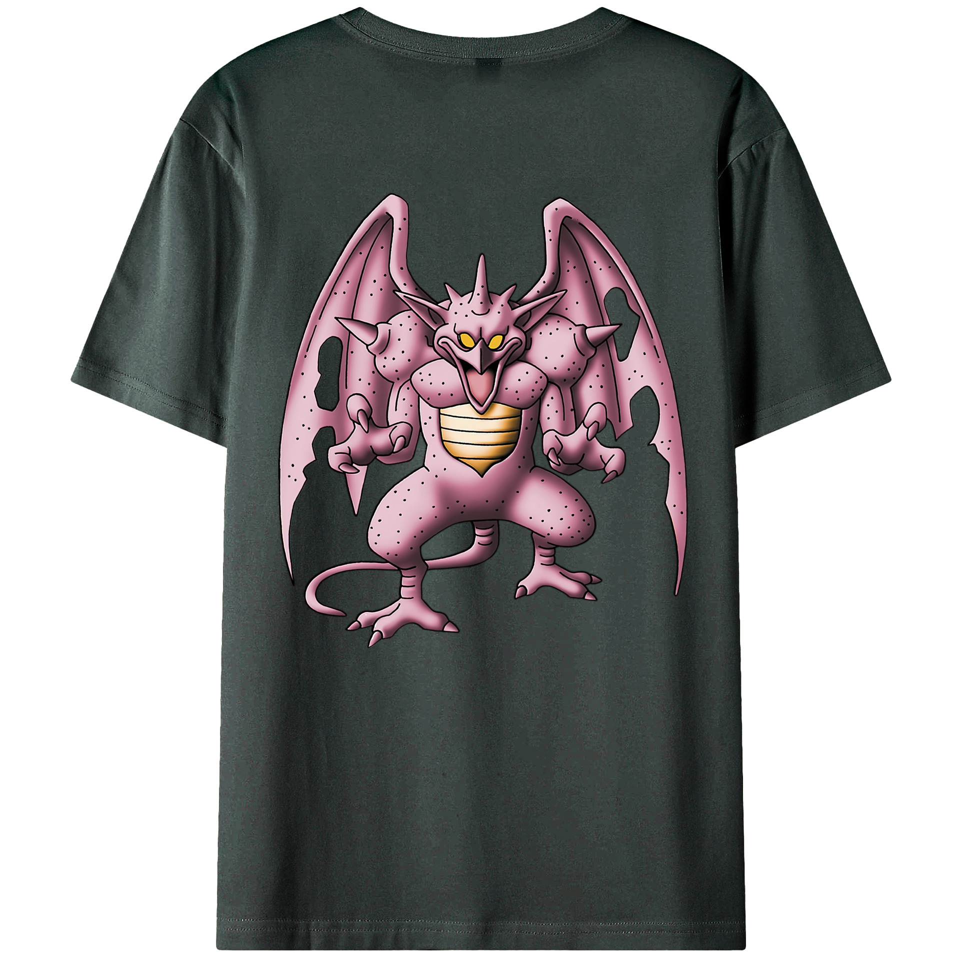 （画像用） ドラゴンクエスト Doragon Kuesuto Dragon Quest 綿100％ メンズ半袖Tシャツ（バックプリント） 通気性